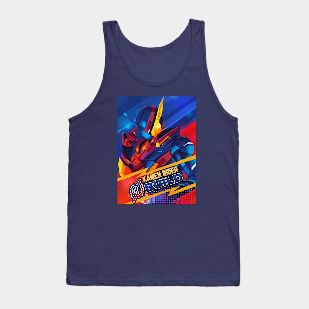 Kamen Rider Build Tank Top by tamagoyaki